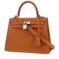 Сумка Hermès Kelly 25 см из кожи цвета эпсом золотого цвета