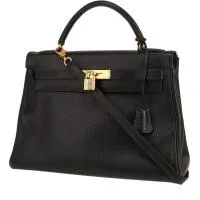 Сумка Hermès Kelly 32 см из черной кожи Ardenne