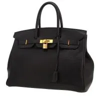 Сумка Hermès Birkin 35 см из темно-синей кожи тогого