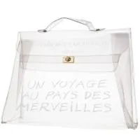 Пластиковая сумка Hermès Kelly из прозрачного винила