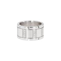Кольцо Cartier Tank, крупная модель, из белого золота с бриллиантами