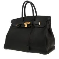 Сумка Hermès Birkin 35 см из черной зерненой кожи