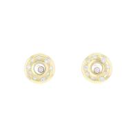 Пара серег Chopard Happy Diamonds из желтого золота с бриллиантами