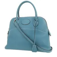 Сумка Hermès Bolide 31 см из синего денима, кожи Taurillon Clémence