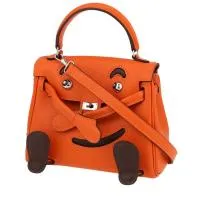 Сумка Hermès Quelle Idole из оранжево-коричневой кожи Swift