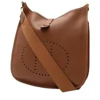 Сумка через плечо Hermès Evelyne из кожи золотистого цвета Courchevel