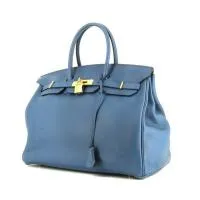 Сумка Hermes Birkin 35 см из синей кожи Taurillon Clemence