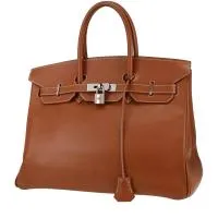 Сумка Hermès Birkin 35 см из кожи золотистого цвета Courchevel