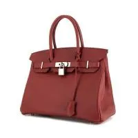 Сумка Hermès Birkin 30 см из ярко-красной кожи Jonathan
