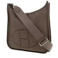 Сумка через плечо Hermès Evelyne из кожи тогого оловянно-серого цвета